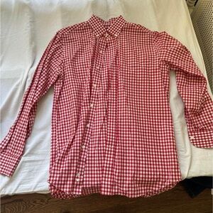 Classic Red Checkered Men's Button Down Shirt